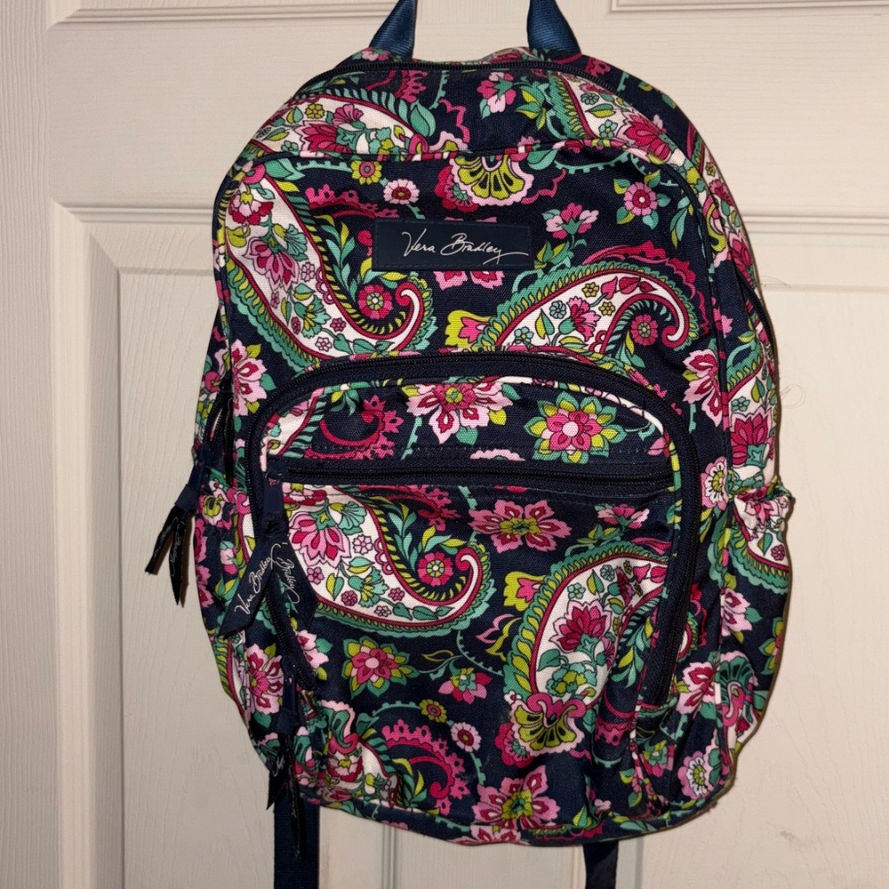 Vera Bradley Paisley Floral Backpack - Pink and Green